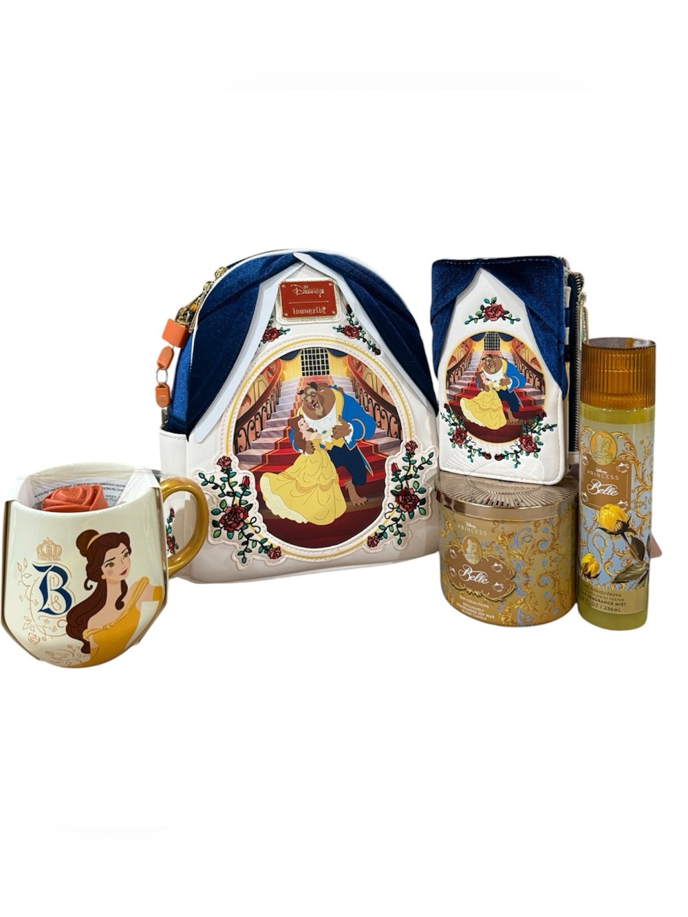 Beauty & The Beast Set of 5 Exclusive Bath&Body Set & Disney Park Tea Cup